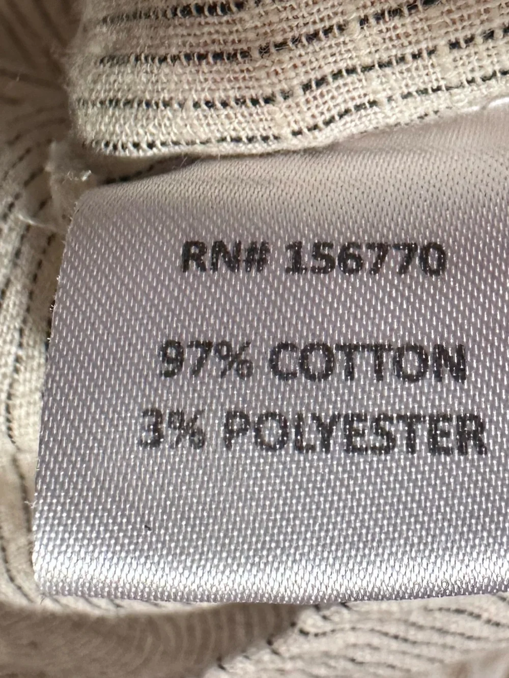 Roolee Cotton Cream with stripes and leaf Print Tiered Peasant Blouse size M - Picture 11 of 11
